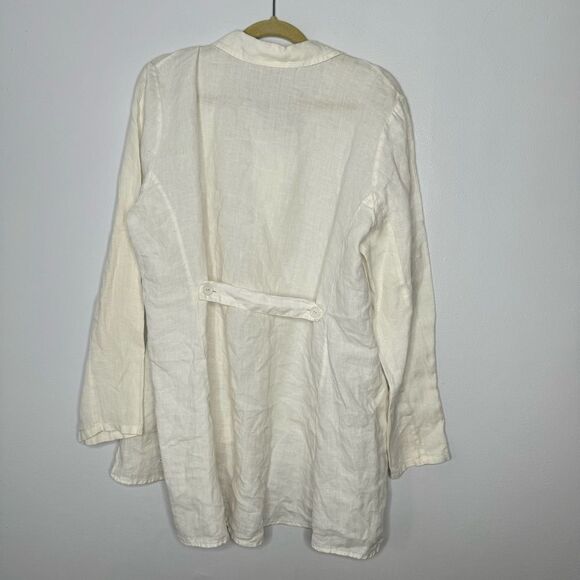 Bryn Walker 100% Linen put down shirt size large - Picture 5 of 7
